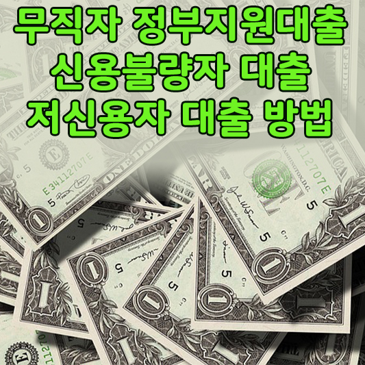 무직자정부지원대출신용불량자대출저신용자대출