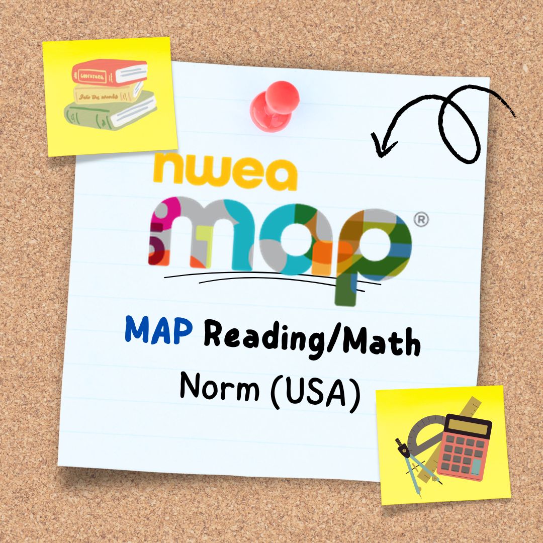 NWEA 맵테스트 Reading/Math Norm 점수 소개 포스터