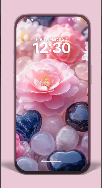 휴대폰 화면 꽃 배경화면 만들기