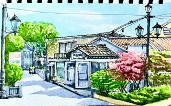 아크릴물감으로 어반스케치 그리기 파주 프로방스 카페로즈에서_13