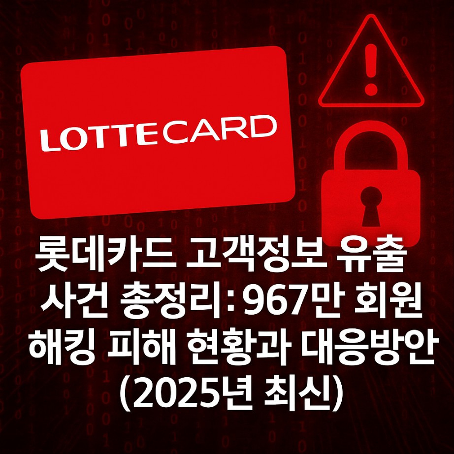롯데카드 고객정보 유출 사건 총정리: 967만 회원 해킹 피해 현황과 대응방안 (2025년 최신)