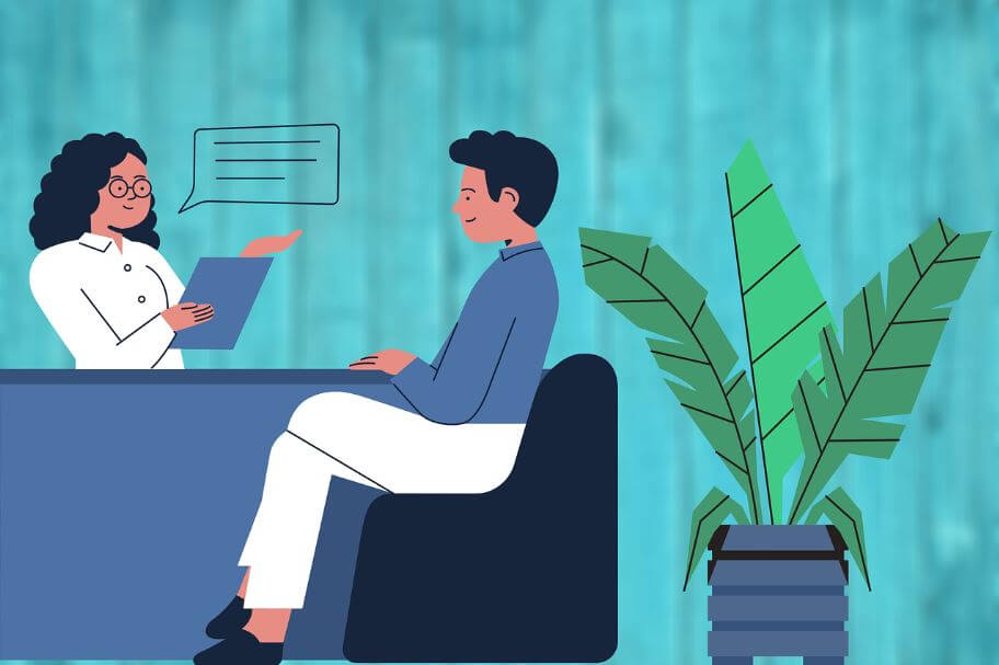 의사와 상담하는 환자