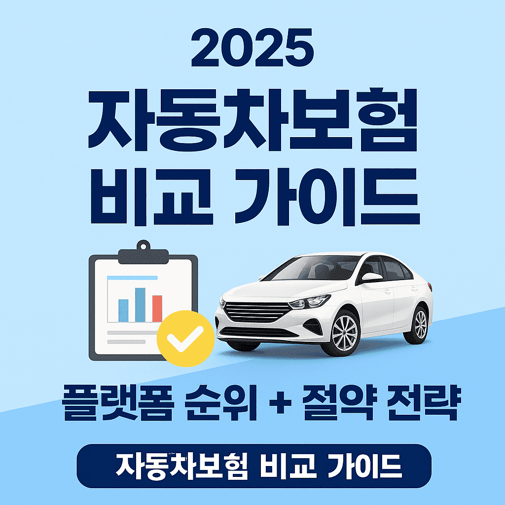 2025년 자동차보험 비교 가이드 썸네일 – 플랫폼 순위와 절약 전략을 담은 대표 이미지