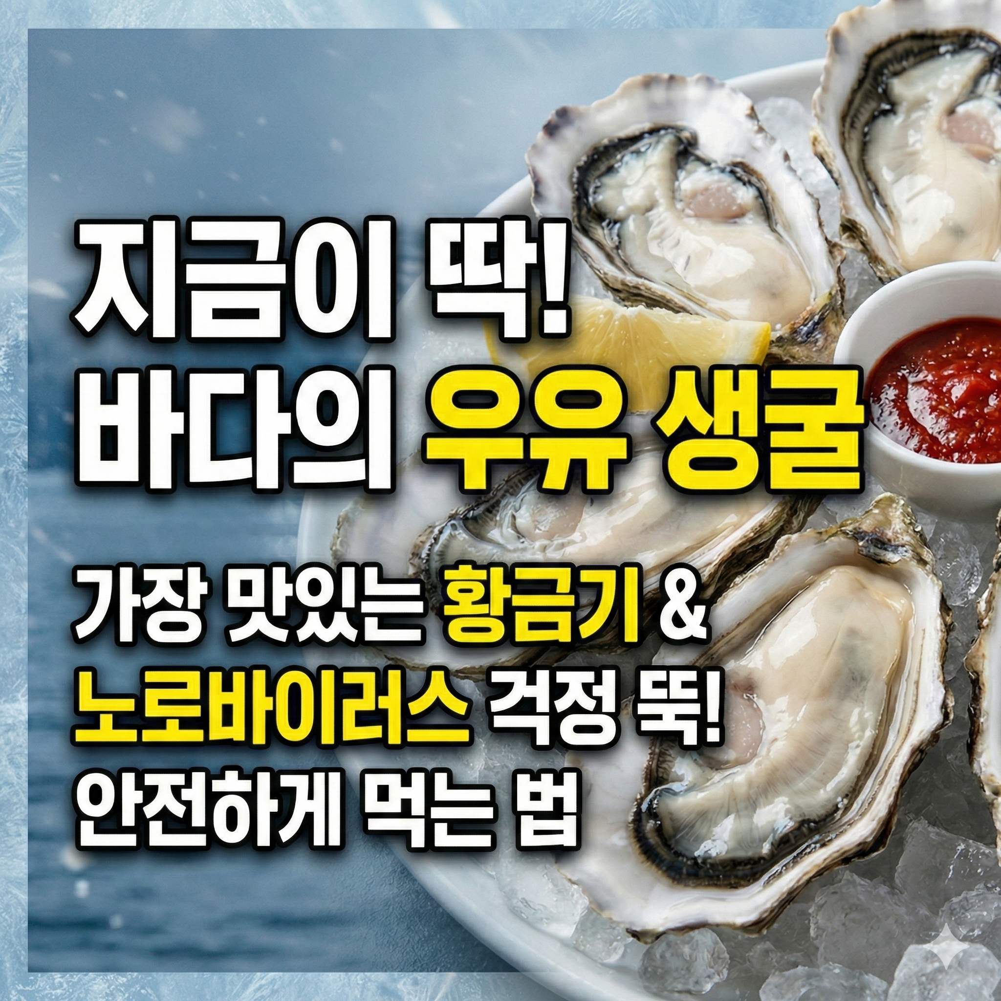바다의 우유, 생굴 먹는 시기와 안전하게 즐기는 법 총정리