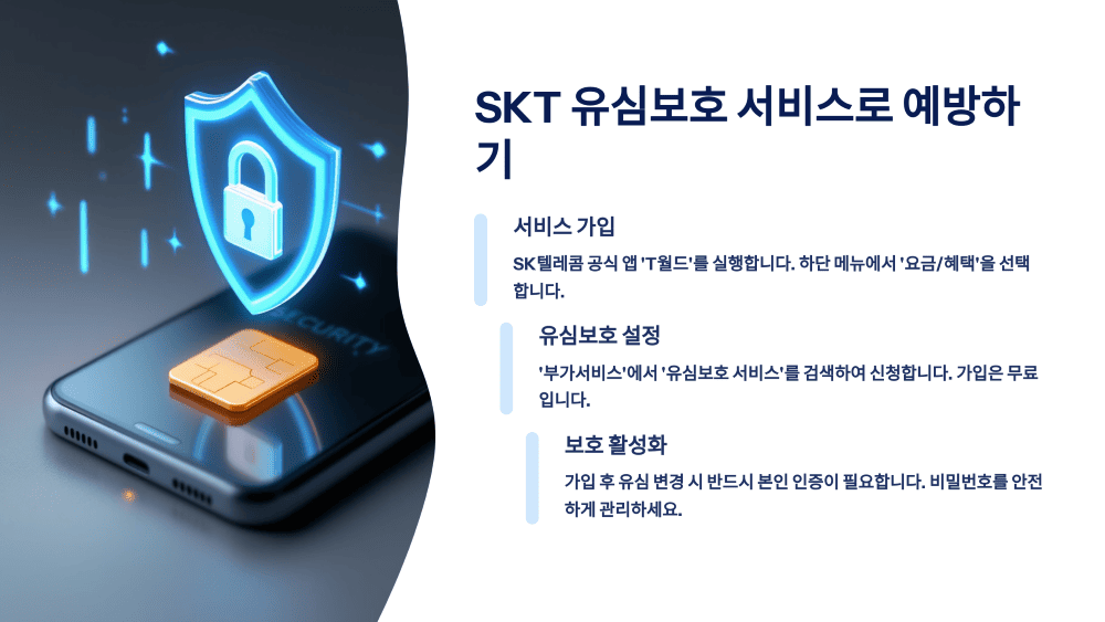 . SKT 유심보호 서비스로 예방하기