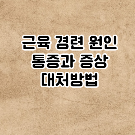 근육 경련 원인 (원인과 증상 그리고 대처방법)