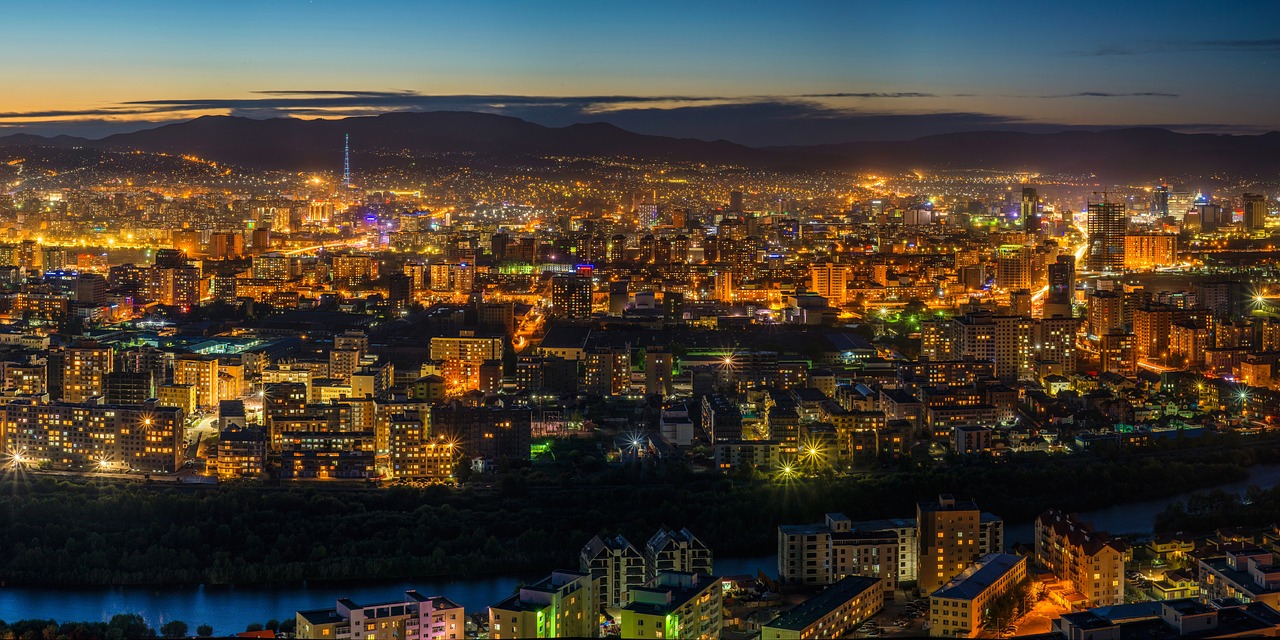 몽골, 울란바토르 도시 야경