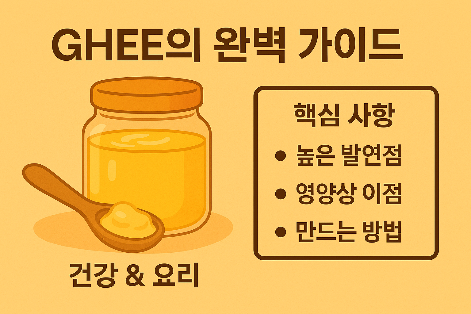 기(Ghee)는 인도 전통에서 유래한 정제된 버터