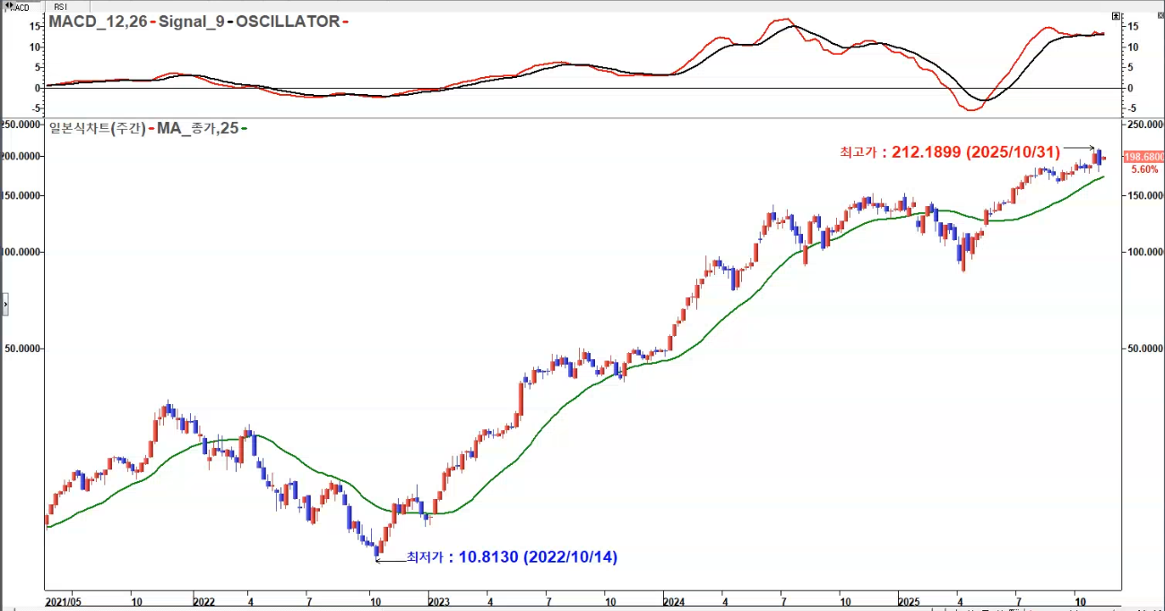 엔비디아 주봉 2025