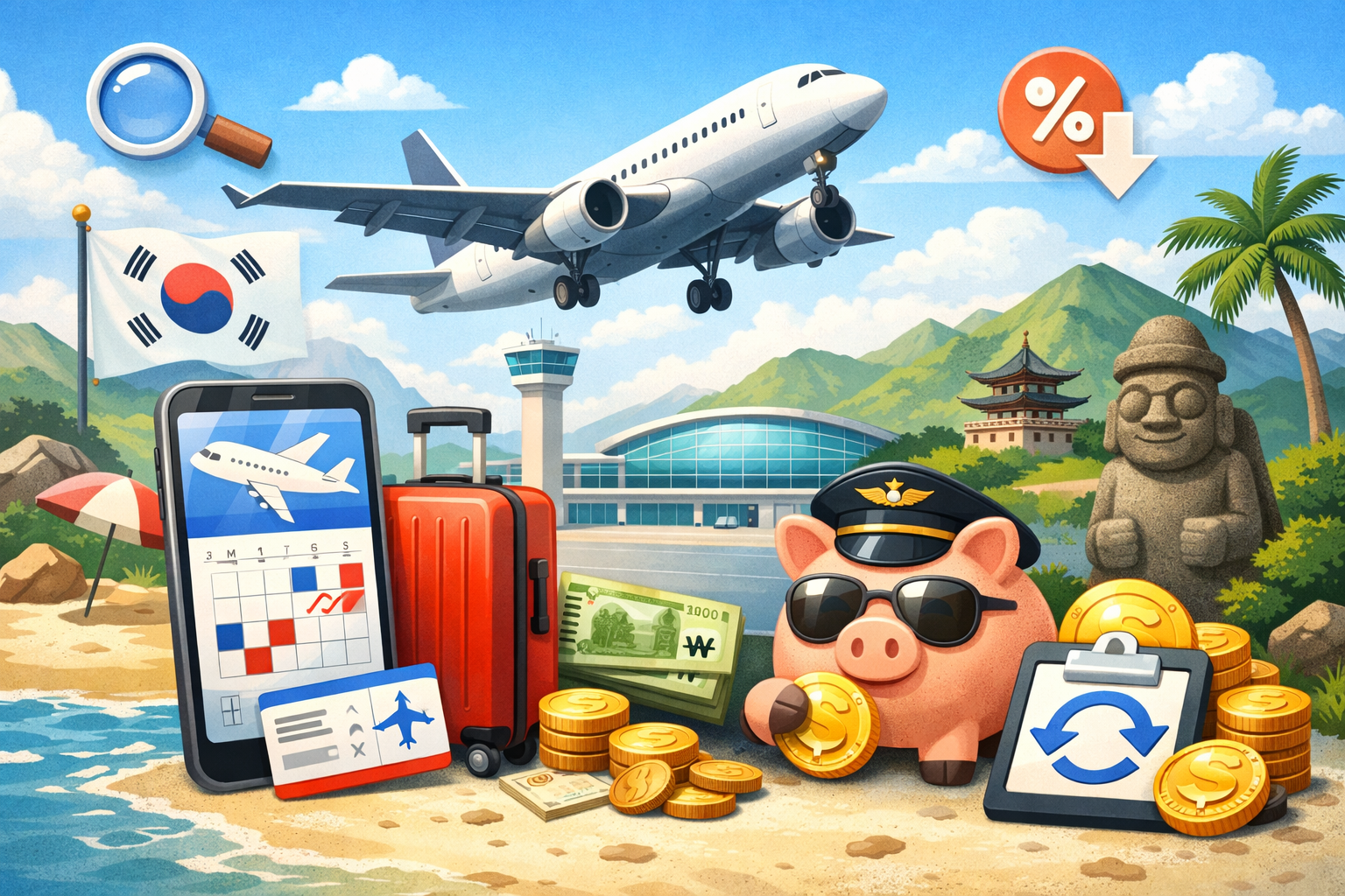 국내선 비행기표 예약방법 총정리｜예매 싸게 하는 법부터 환불&middot;취소 수수료 꿀팁까지 관련 사진