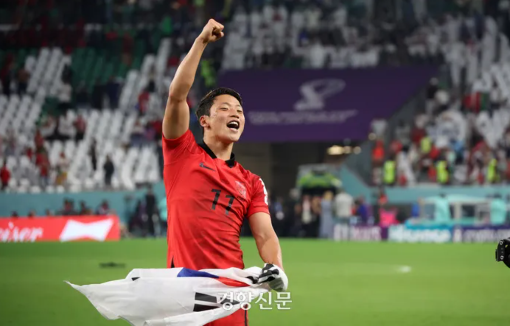 황희찬 선수의 당당한 모습 대한의 건아