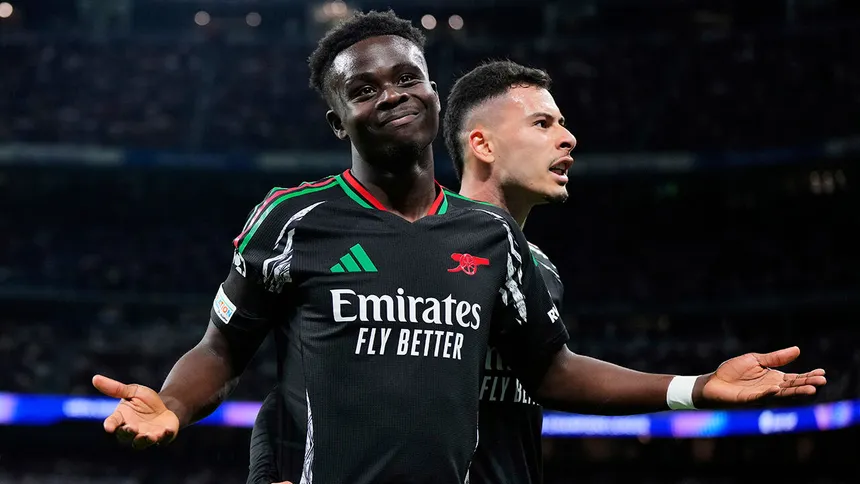 2025 챔피언스리그 8강전에서 아스널이 레알 마드리드를 상대로 완승을 거두는 순간