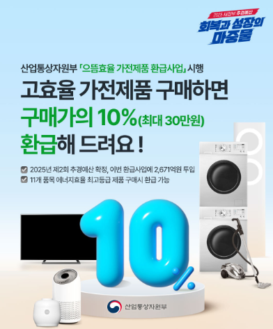 한전 고효율 가전 환급 '최대 30만원' 받는 법
