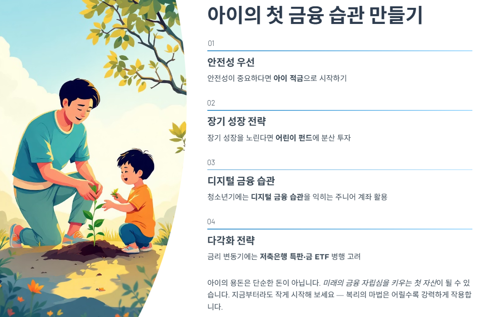 아이의 첫 금융 습관 만들기