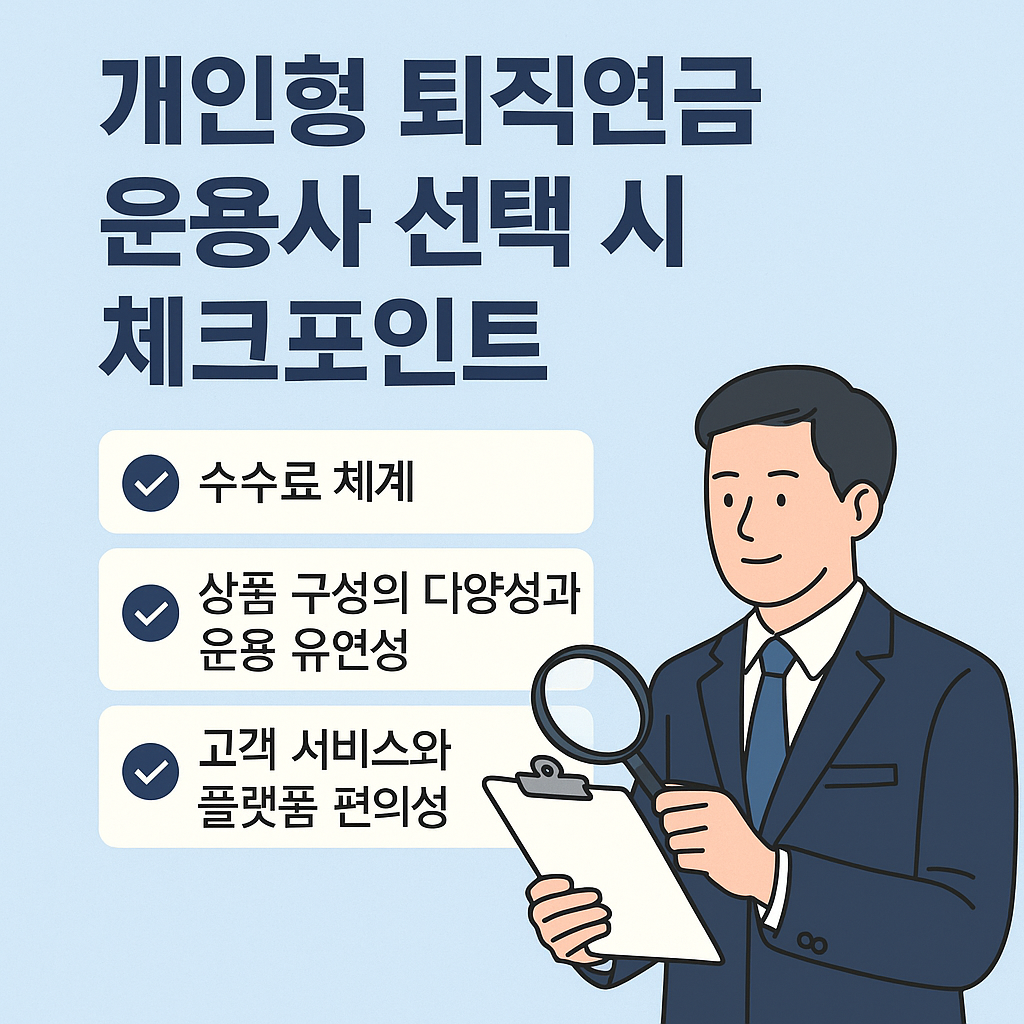 개인형 퇴직연금 운용사 선택 시 체크포인트