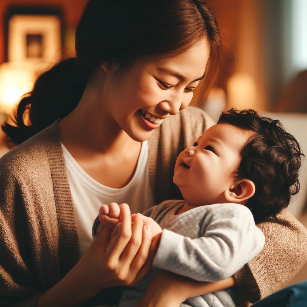 아기와의 애착형성 사진