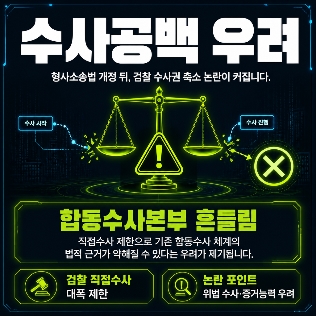 수사공백 우려