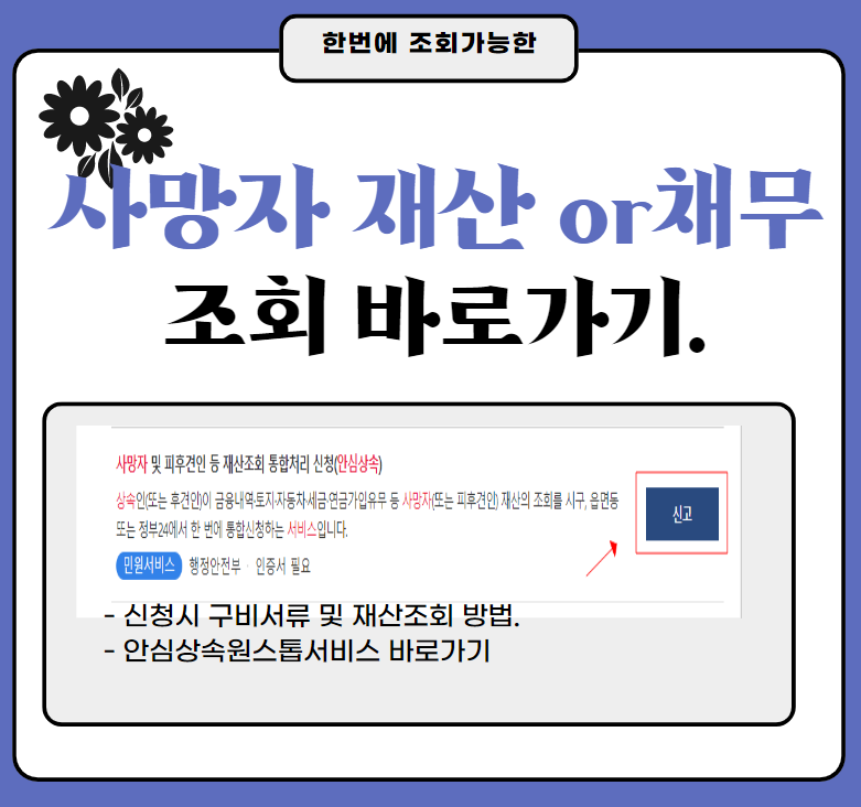 사망자 재산조회
