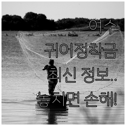 2025 여수시 귀어 정착금 지원: ..