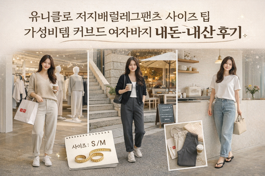 유니클로 저지배럴레그팬츠 사이즈 선택법과 실착후기