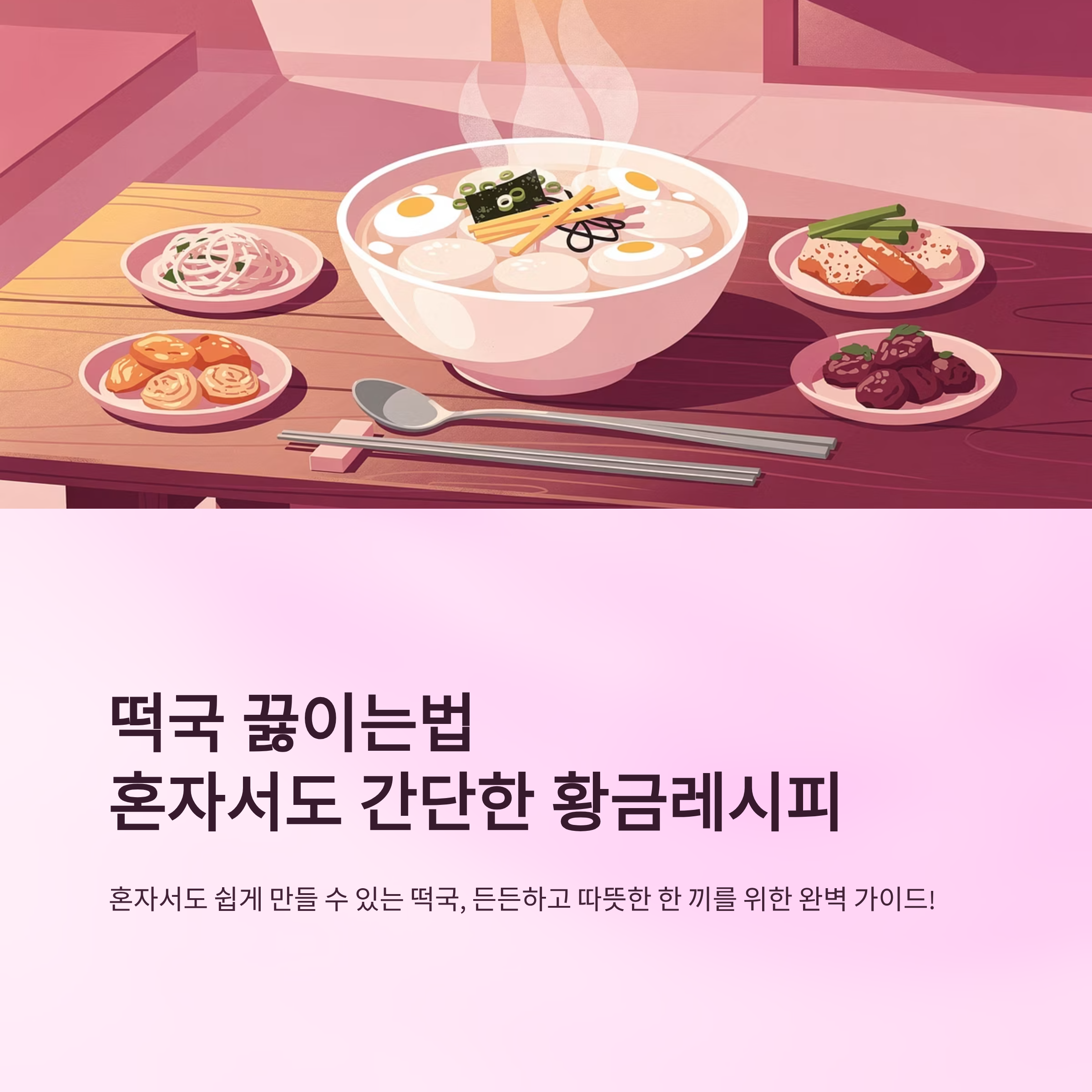 떡국 끓이는법 혼자서도 간단한 황금레시피