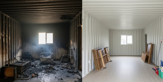 화재 청소 복구 인테리어중