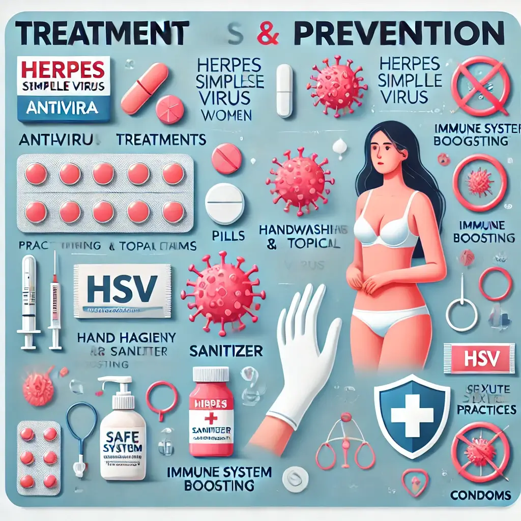여자 헤르페스 치료 및 예방