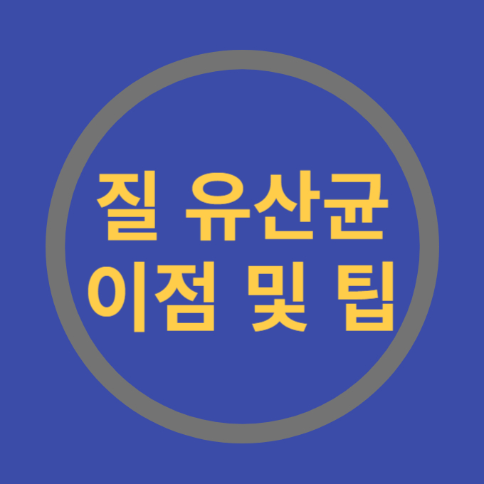 질유산균 이점 및 팁
