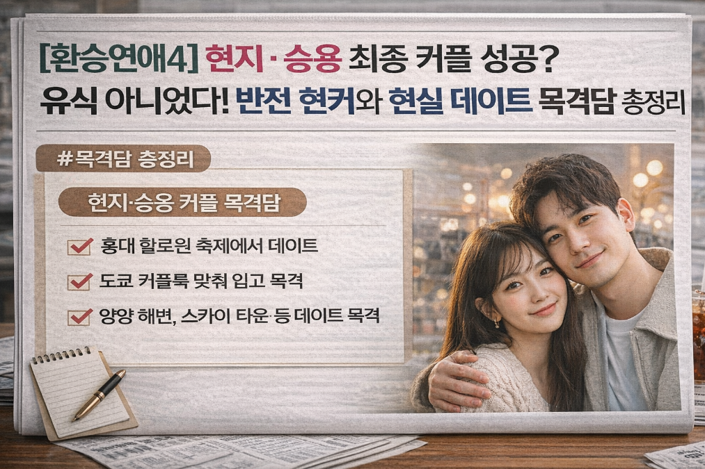 환승연애4 현지승용 최종커플 반전? 현커 데이트 목격담 총정리