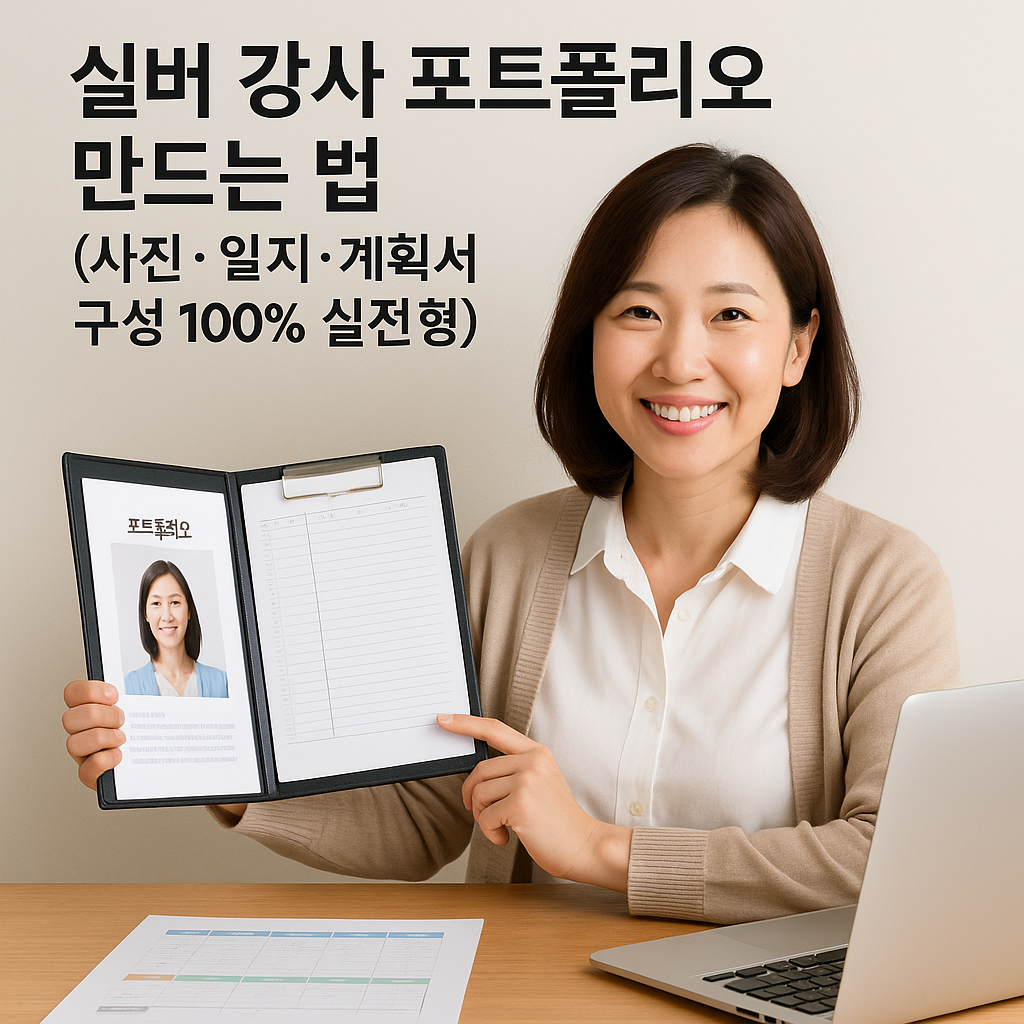실버 강사 포트폴리오 만드는 법