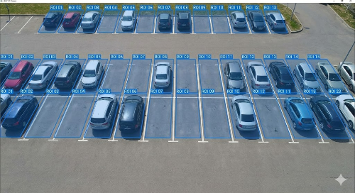 테스트 주차장의 초기 설정 모습