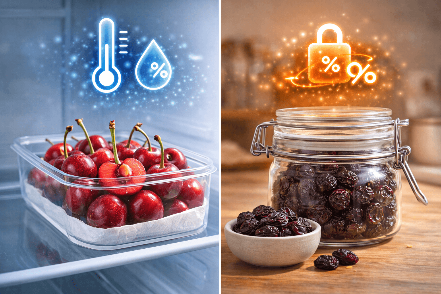 건과 체리 보관법과 유통기한 관리