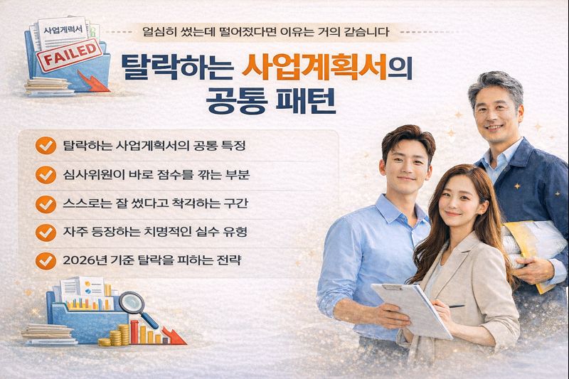 탈락하는 사업계획서의 공통 패턴