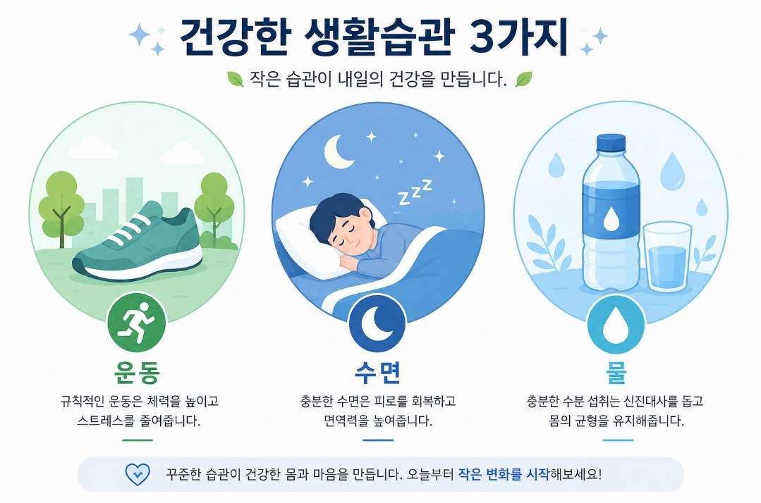 건강한 생활습관 3가지