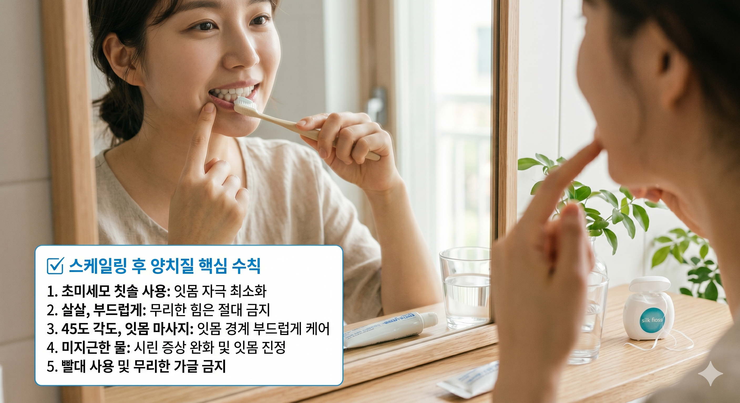 스케일링 후 양치질 방법