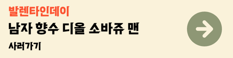 발렌타인데이 남자 향수 추천 남친 남편 선물 디올 소바쥬 맨