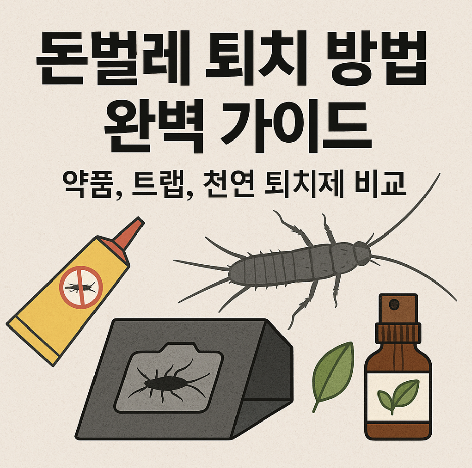 돈벌레 퇴치 방법 완벽 가이드 – 약품, 트랩, 천연 퇴치제 비교