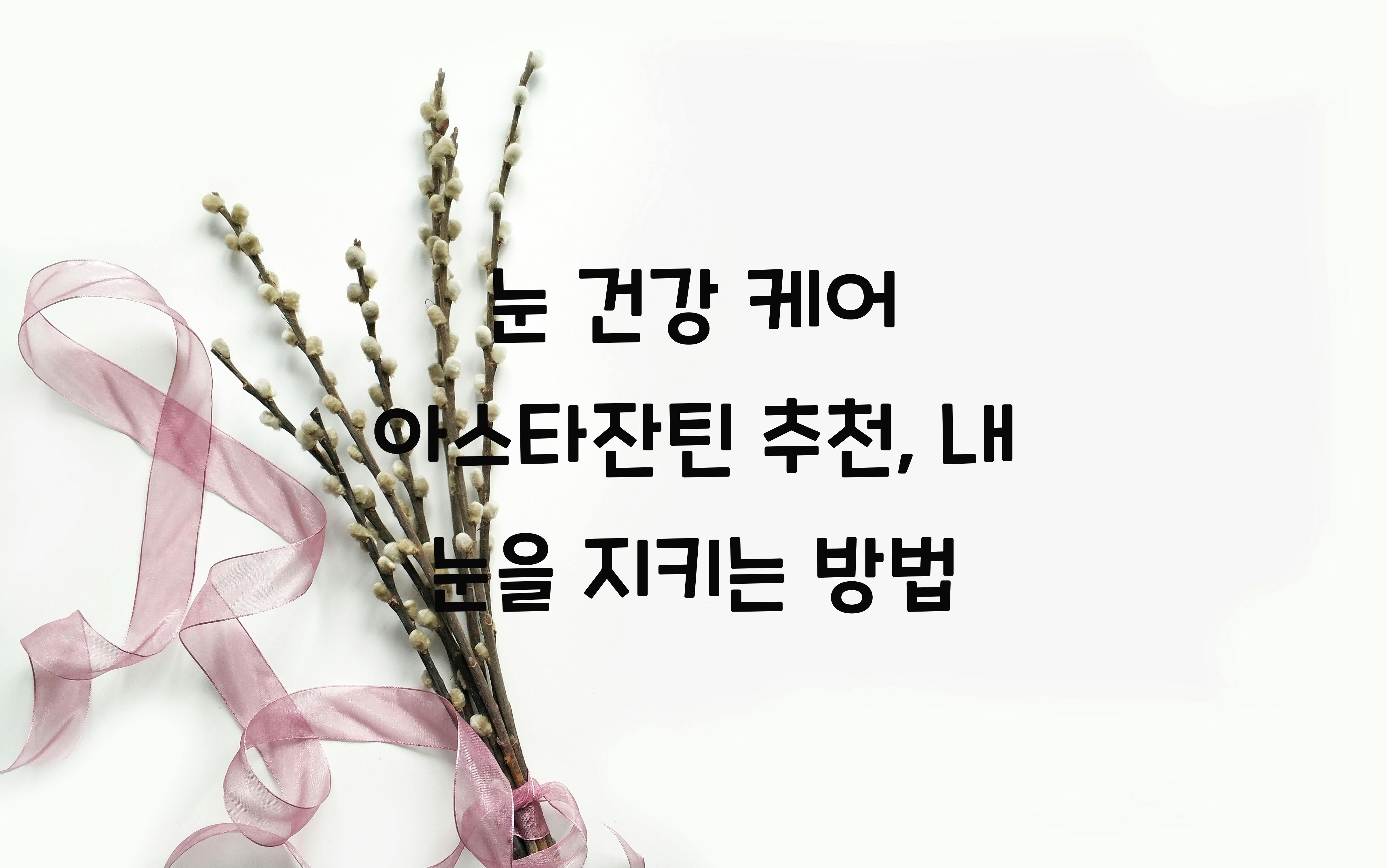 눈 건강 케어 아스타잔틴 추천