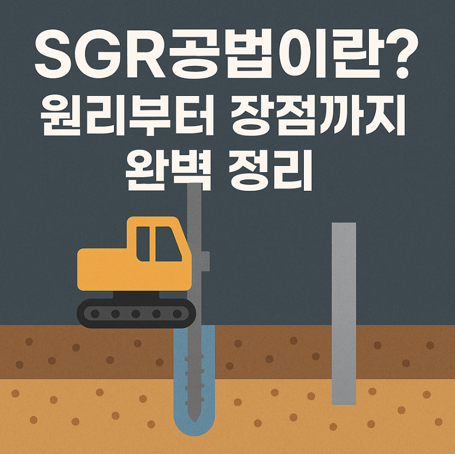 SGR공법이란? 원리부터 장점까지 완벽 정리