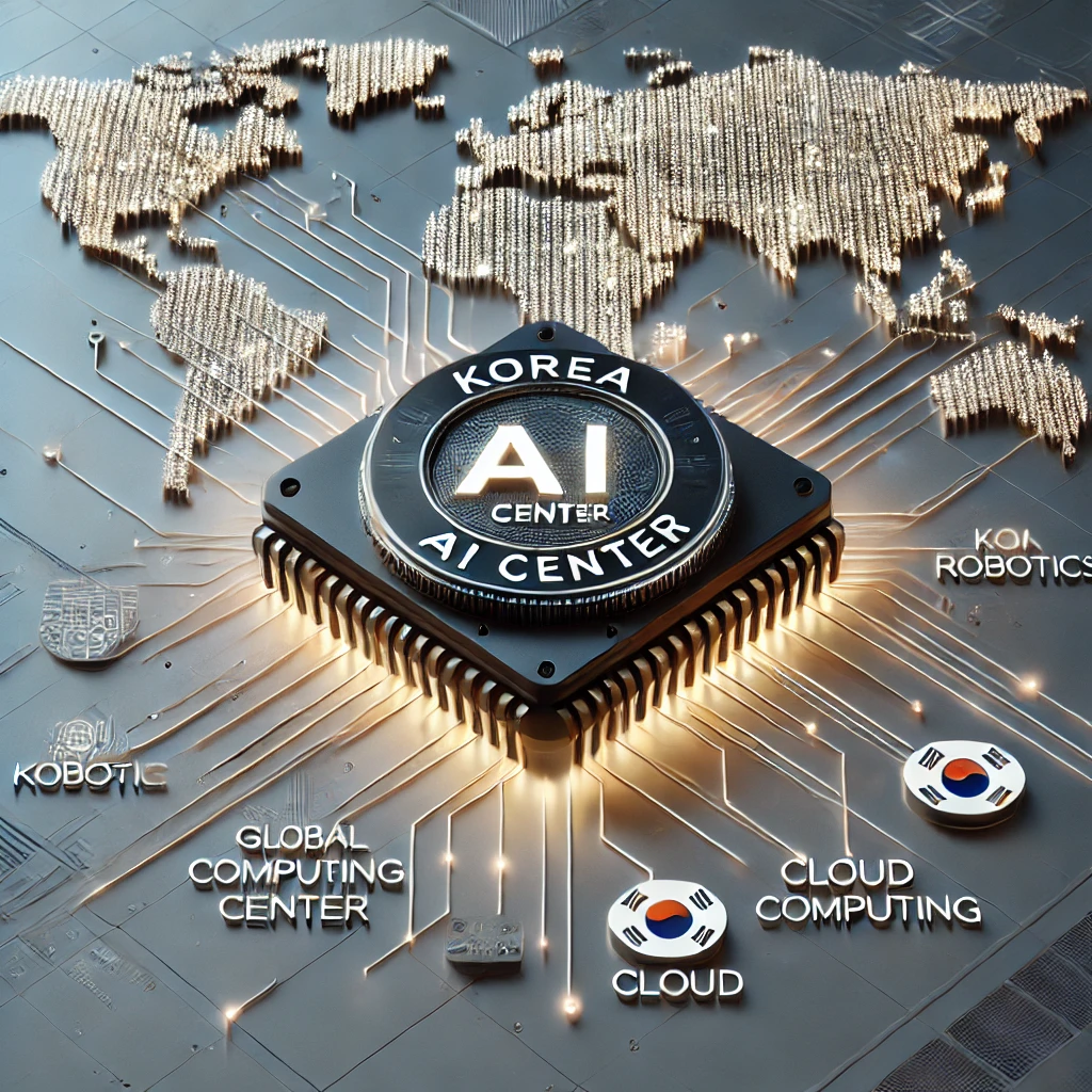 AI 컴퓨팅 센터와 한국 IT 산업의 전환점을 표현한 그림