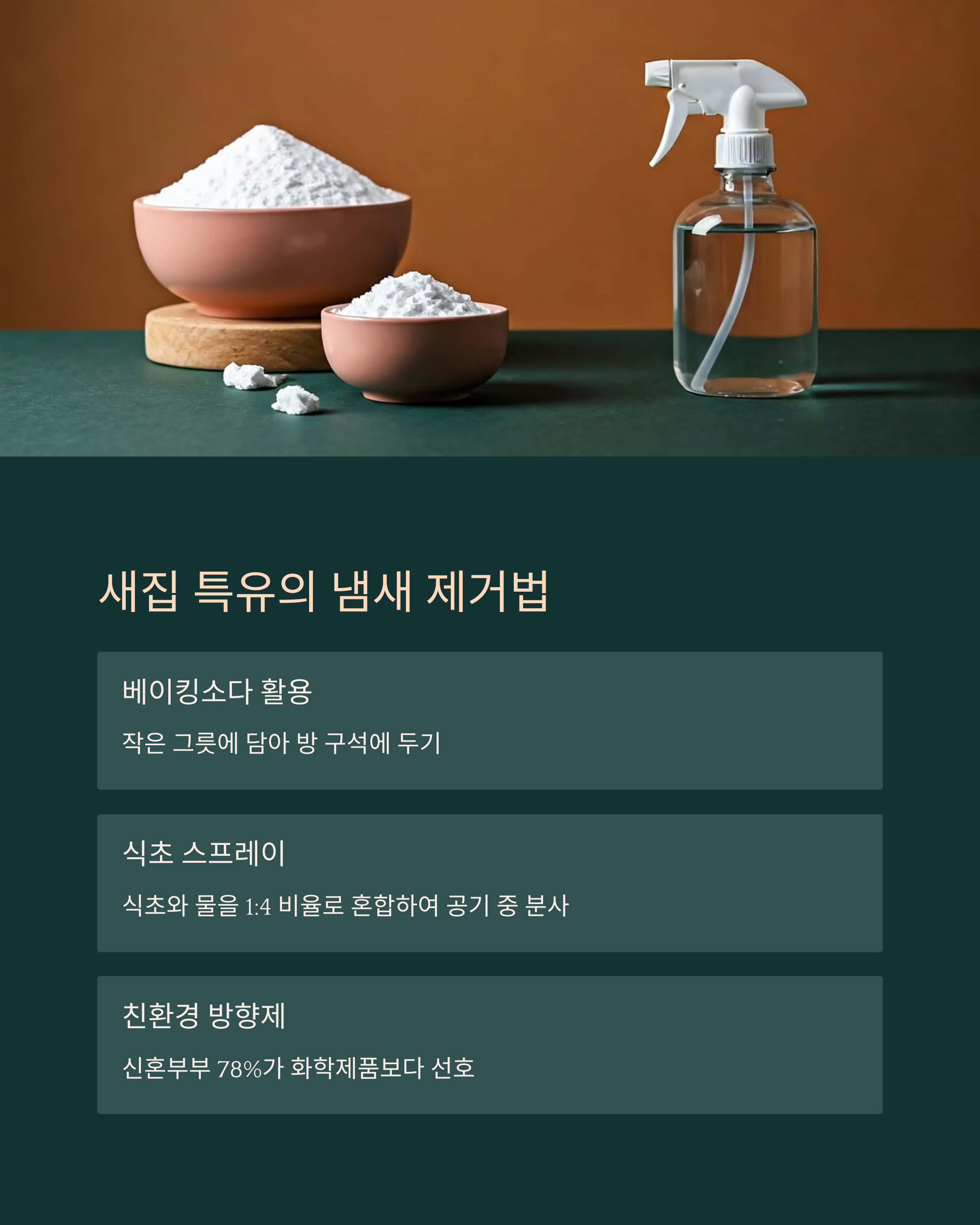 이사 후 새집 특유의 냄새제거법