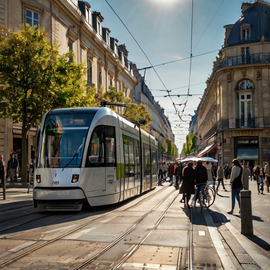 낭트 여행 정보 트램 이미지