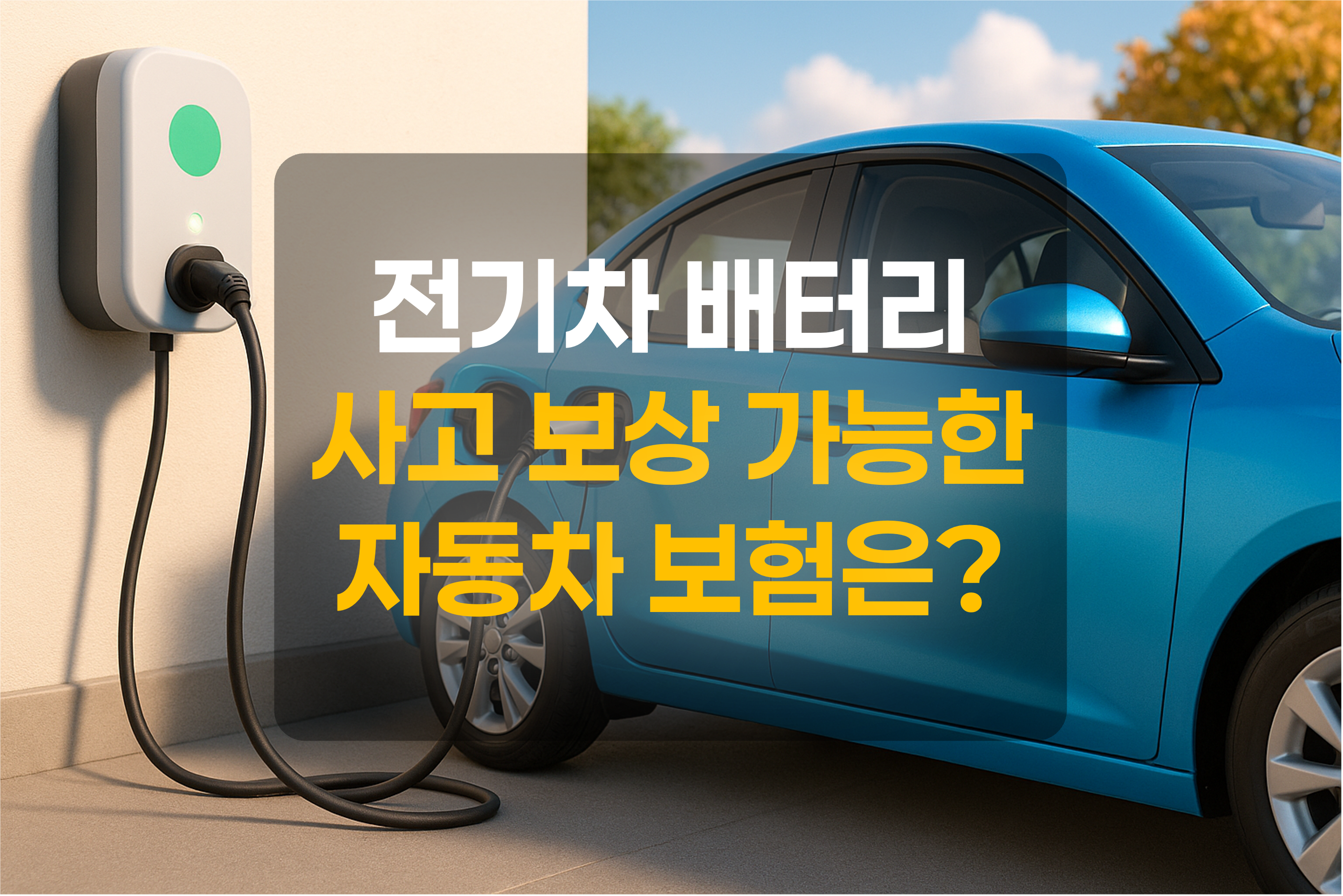 전기차를 충전하는 모습의 그림