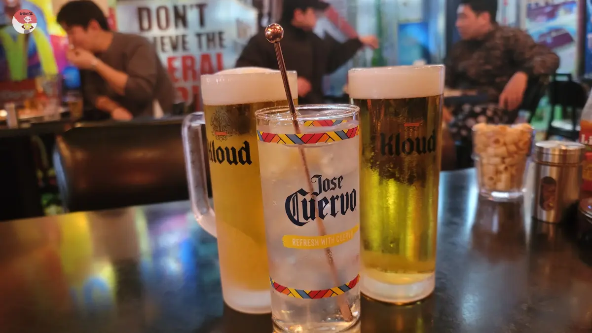 피맥하우스 다산점 클라우드 생맥주 2잔 그리고 호세쿠엘보 하이볼 1잔