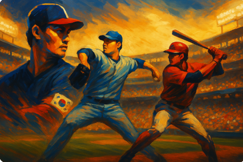 한국인 메이저리거들의 활약 장면