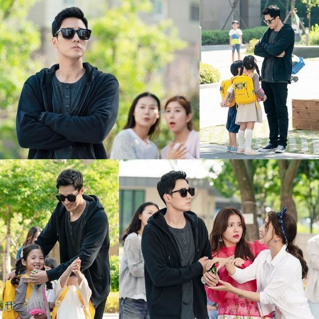 2018년 MBC 수목드라마 '내 뒤에 테리우스'에서 국정원 최정예 요원이 전업주부로 위장해 살아가는 역할의 소지섭 출연 장면