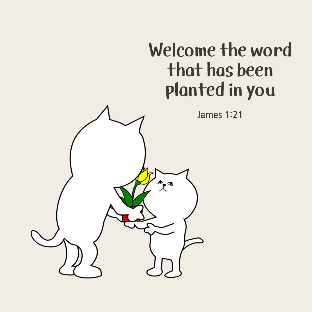 Welcome the word that has been planted in you. (James 1:21)