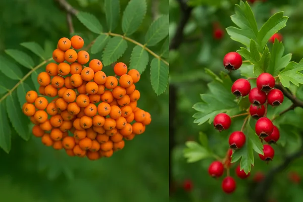 마가목과 산사나무 열매 사진