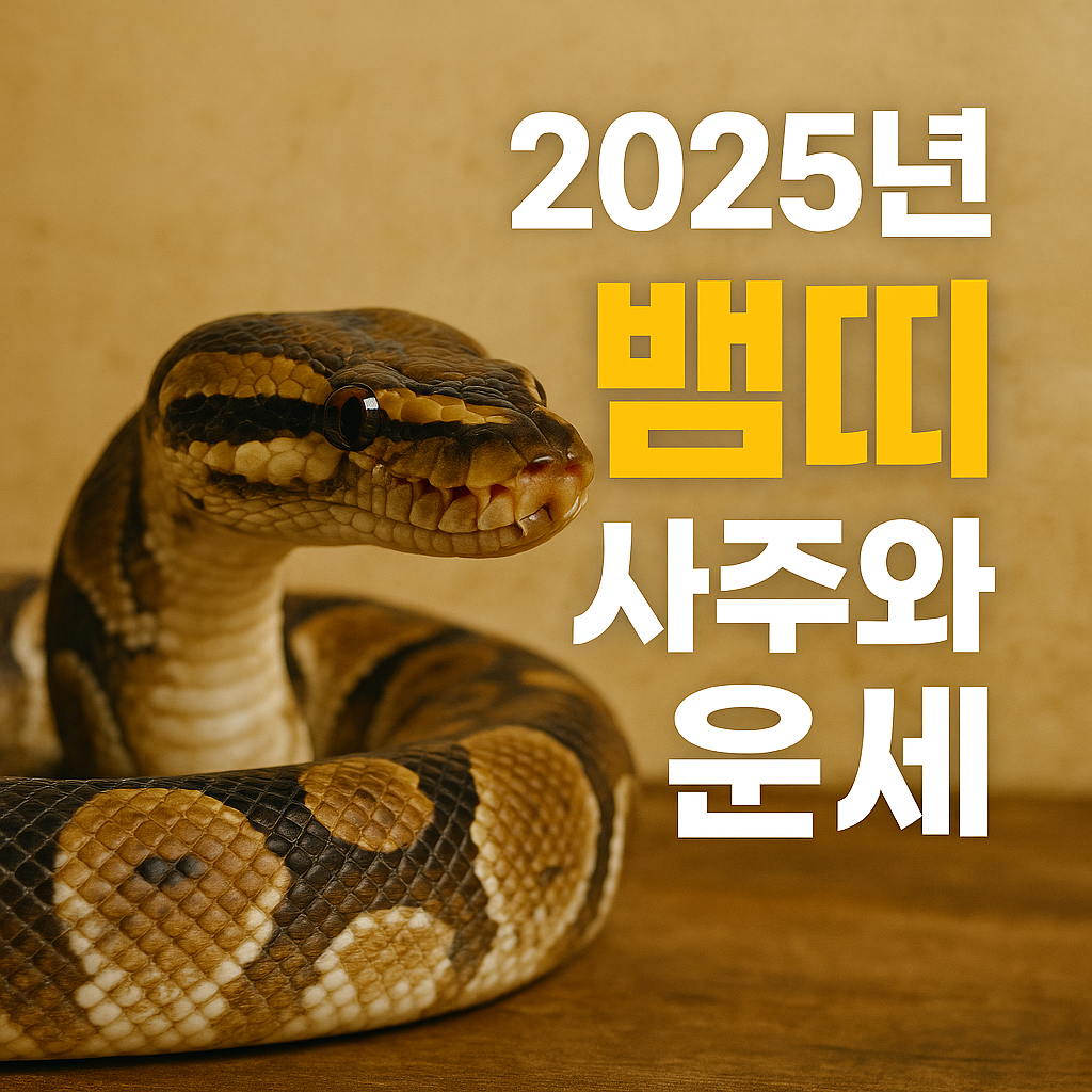 2025년 뱀띠 사주 운세 총정리