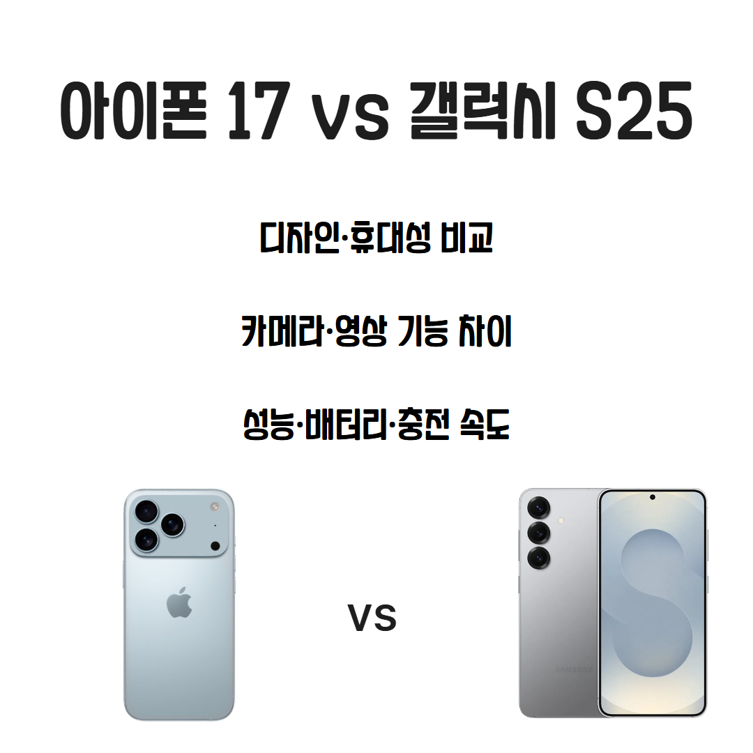 아이폰 17 vs 갤럭시 S25, 2025 승자는 누구? 관련사진